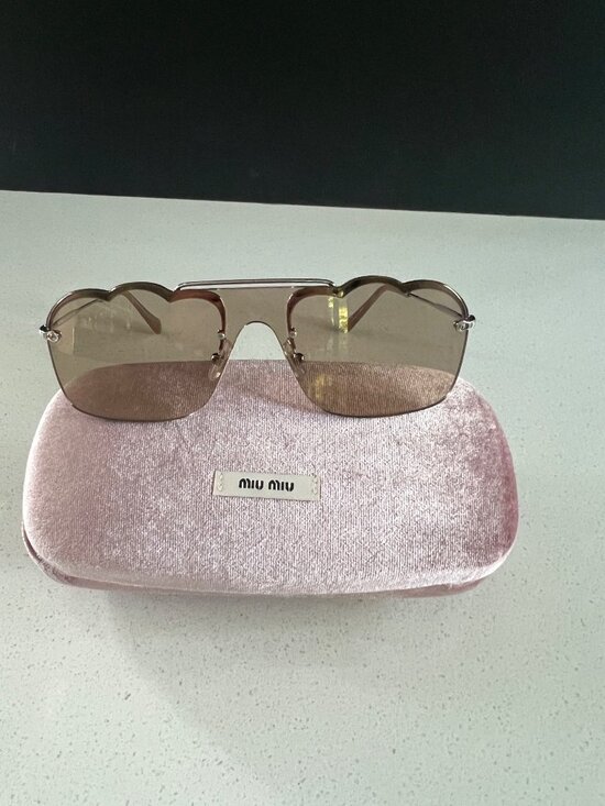 Miu Miu MU55US cloud shaped silver sunglasses main image 9
